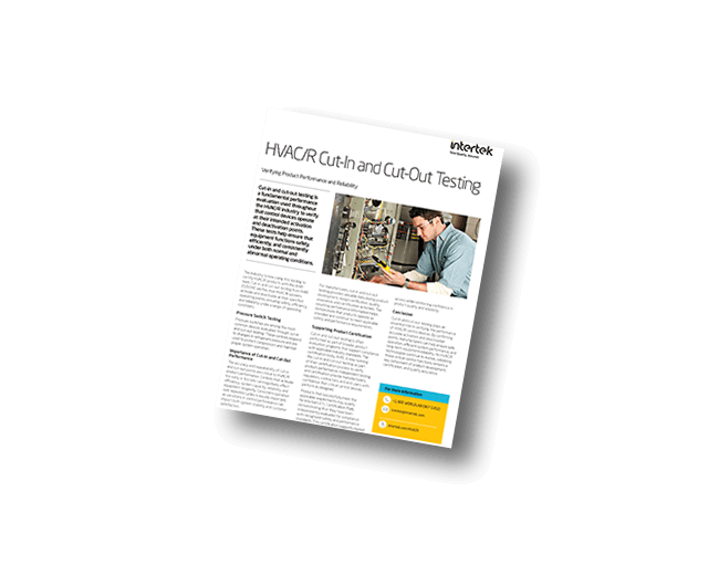 HVAC/R: Cut-in, Cut-out Performance Testing | Fact Sheet