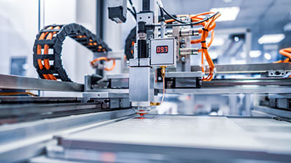 CNC Laser cutting of metal, modern industrial technology