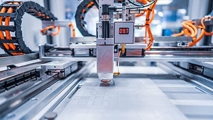 CNC Laser cutting of metal, modern industrial technology