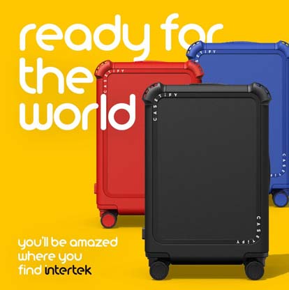 Colorful set of rollerbags