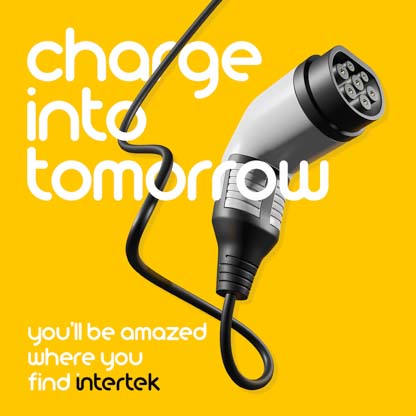 An EV charging plug