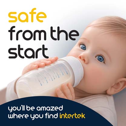An infant drinking from a bottle